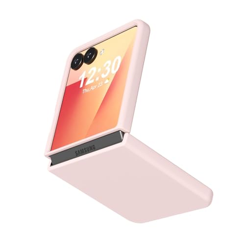 LoeoeL for Samsung Galaxy Z Flip 7 Phone Case Silicone, Minimalist Ultra Thin Slim Soft Rubber Solid Color Simple Cute Case for Women, Aesthetic Girly Plain Jelly Gel &Camera Cover, Light Pink