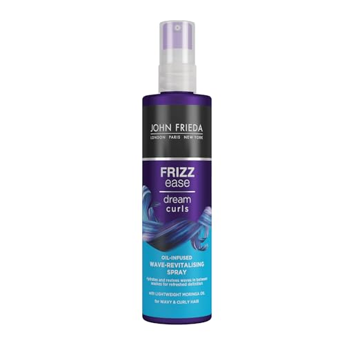 John Frieda Dream Curls Oil-Infused Wave-Revitalising Spray, Reactivate and Hydrate Curls, 150ml