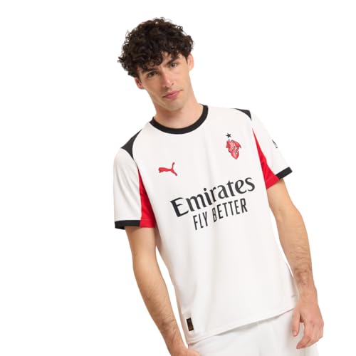 A.C. Milan Maglia Gara Away Temporada 2025/2026, Camiseta de fútbol, Producto Oficial, Color Blanco, S Unisex Adulto