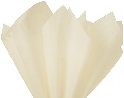 Soft Ivory Birch Tissue Paper 15 X 20" 120 Sheets Premium Quality Gift Wrap Paper by A1 bakery Supplies Made in USA
