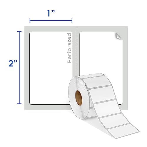 Spartan Industrial - 2" X 1” Direct Thermal Labels, Perforated Upc Barcode Fba Labels, Compatible With Rollo & Zebra Desktop Printers - 10 Rolls, 1300/Roll #TOP1