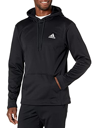 adidas Men's Big & Tall Game and Go Hoodie, Black/Black, 3X-Large/Tall