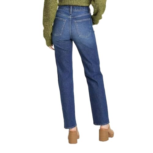 Universal Thread Women's High-Rise 90's Straight Jeans - (US, Numeric, 2, Regular, Short, Dark Wash)2