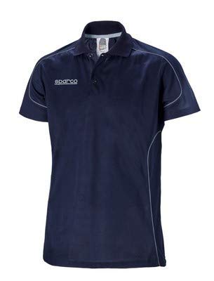 SPARCO Polo à Manches Courtes TG XXL Bleu Marine