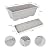 8pcs Window Box Planter, 17 Inches Flower Window Boxes, Rectangle Planters Box with Drainage Holes and Trays, Plastic Vegetable Planters for Windowsill Patio Garden Home Decor Porch Yard (Grey)