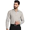 Men's Light Grey Formal Cotton Blend Shirt