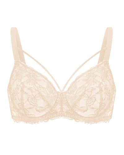 Image of HSIA Minimizer Bras for Women Unlined Underwire Lace Bras for Large Breasts | Full Coverage, Plus Size, Support Lift, Breathable, Everyday Essentials, Soft, Back Smoothing, Wide Straps, Sizes 32-46 C-I