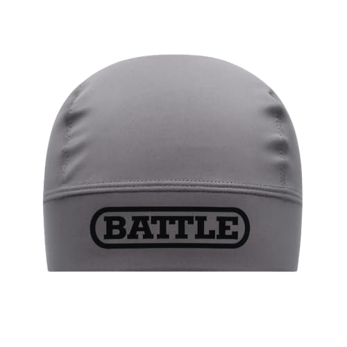 Battle Sports Pro Athletic Skull Cap, Moisture-Wicking, Ventilated Elastic Band (US, Alpha, One Size, Grey)