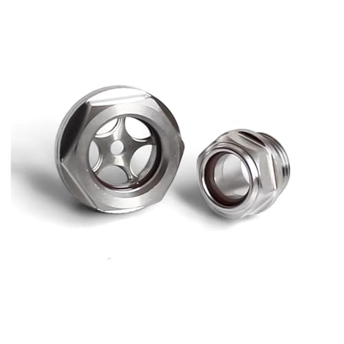 1pc M14x1.5 Male Stainless Steel Hex Head Oil Sight Glass Window