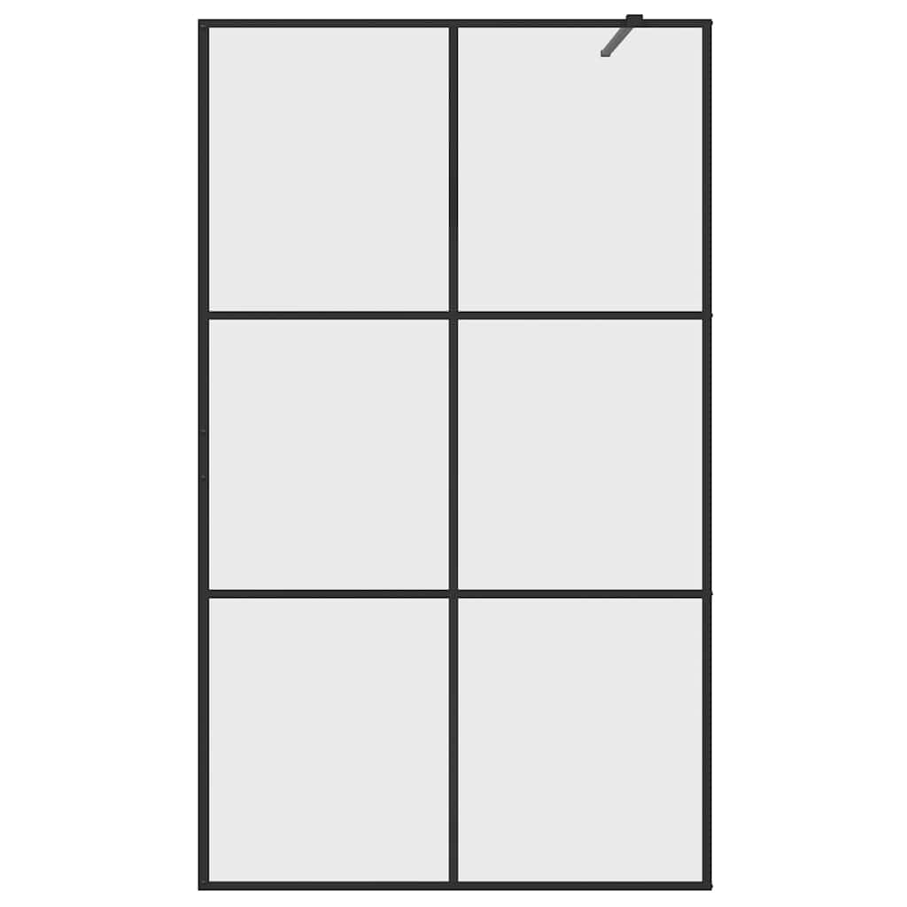 Fengshui Mampara de ducha de cristal templado transparente, 115 x 195 cm | Cristal de seguridad de 5 mm, marco de aluminio, perfil ajustable, fácil de limpiar