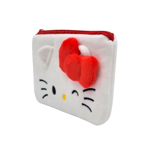 Kitty Red Bow Face Slim Zipper Pouch Soft & Cute Japanese Popular Anime Character for Girls and Fans2