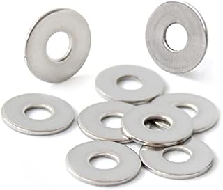 BAAB FASTENER M5 Washers for Screws, M5x15mm Flat Penny Washers Stainless Steel Flat Repair Washer DIN 9021 Large Metal Washers (Pack of 20)