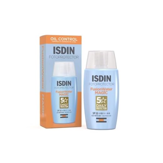 ISDIN Fotoprotector Fusion Water SPF 50, Protector Solar Facial de fase acuosa para uso diario, Textura ultra ligera, 50 ml