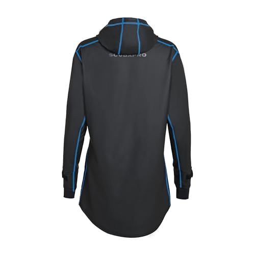 SCUBAPRO Women's Cruise Coat with Fleece Lining, Windproof and Water Resistant Jacket for Watersports, Medium, Blue2