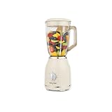 Salter Retro Cream Jug Blender - BPA-Free Detachable 1.5 Litre Glass Jug, 2 Speeds & Pulse Function, Stainless Steel Cross Blades, Smoothies & Protein Shakes, Non-Slip Base, 1000 W