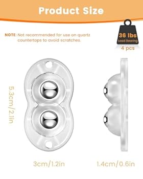 Lot De 8 Roulettes Autocollantes Universelles Pivotantes À 360° Pour Déplacer Des Appareils