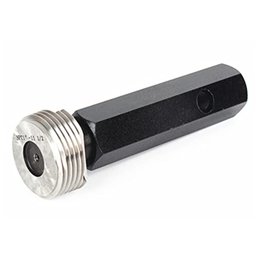 Sanyinghe Npt Thread Plug Gauge Npt1/8, 1/4, 3/8, 1/2, 3/4, 1 Inch Tapered Pipe Go Nogo Round Taper Plain Screw Plug Gauge (Npt 1/4-18) #TOP3
