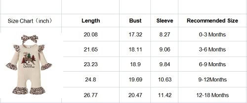Fernvia Newborn Baby Girl Christmas Outfits Infant Christmas Romper Cute Ruffle Jumpsuit Bodysuit Kids One-Piece Clothes Fall #TOP6