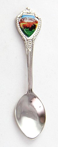 North Dakota State Souvenir Collectible Mini Spoon 3" lpco