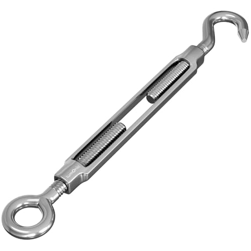 Tendeur de câble oillet-crochet M12 inox V4A 316 pince de haubanage pour câble métallique