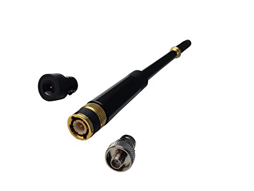 Anteenna Tw-800 (Al-800) Telescopic Antenna With Bnc Male Connector For 144/440Mhz Scanner 20-1,300Mhz Free 2 Pcs Adaptor Connector (Bnc Female To Sma Male/Bnc Female To Sma Female) #TOP12