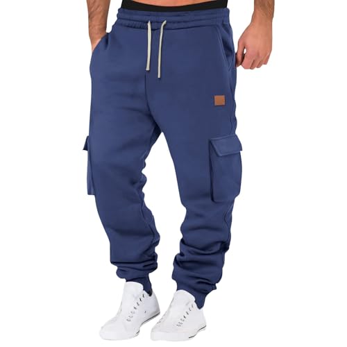 Pantalones cargo para hombre, pantalones chinos holgados, cintura elástica, pantalones de trabajo cómodos, pantalones tácticos de un solo color, pantalones tácticos resistentes, multibolsillos