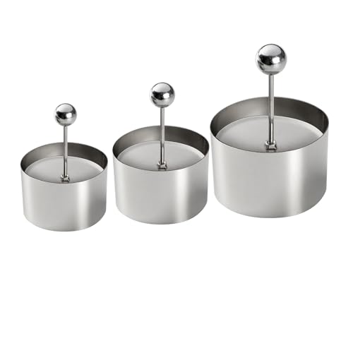 Anillos de postre de acero inoxidable para servir pasteles, anillos de comida para entusiastas de los pasteles