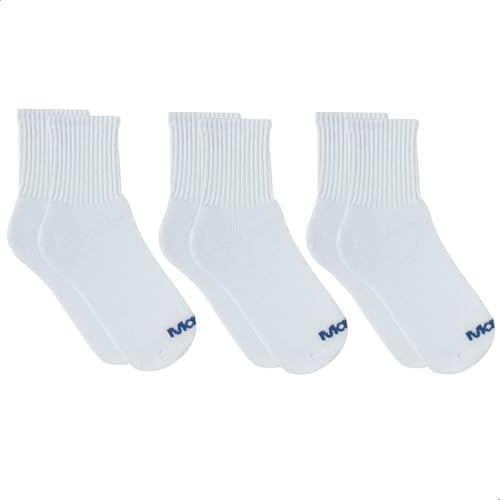 MASH INFANTIL Kit 3 Pares Meia Cano Médio Alto Com Algodão Kids, 3 Branco ANT, 28-33