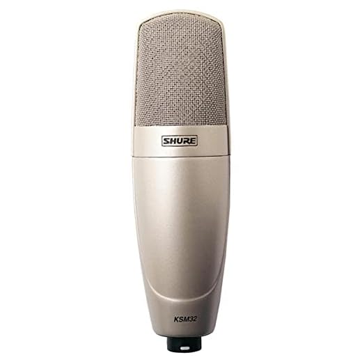 Shure KSM32/SL Embossed Single-Diaphragm Cardioid Condenser Studio Microphone, Champagne