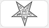 Order of The Eastern Star - 25 Stickers Pack 2.25 x 1.25 inches - Logo Symbol