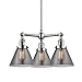 Innovations 207-SN-G43 3 Light Chandelier, Brushed Satin Nickel