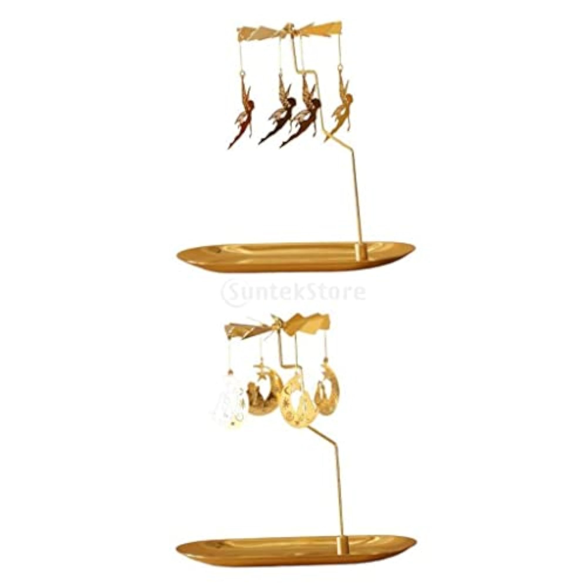 Candle Holder Rotating Tea Light Stand 2pcs for Desktop
