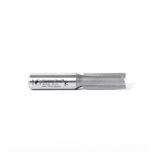 Image of Amana Tool - 45420 Carbide Tipped Straight Plunge 1 /2 Dia x 1-1 /4 x 1 /2 inch Shank