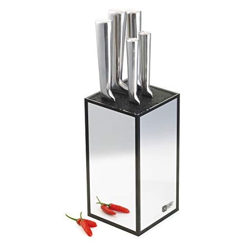 RICHARDSON SHEFFIELD R17000K444K20 Fusion Fashion - Juego de 5 Cuchillos de Cocina Modernos, Color Plateado