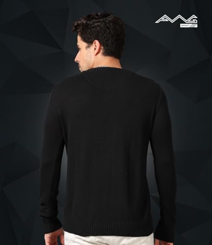 Image of AWG ALL WEATHER GEAR Men's V-Neck Full Sleeve Sweater | Sweater for Winter | Plain Casual Wear Sweater l Sweater for Men | Pullover for Men | Winter Wear Sweater for Men | Mens Sweater