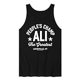 HYBRID APPAREL - Muhammad Ali - Boxing Legend - People's Champ - Men's Jersey Tank Top - Size Medium Black