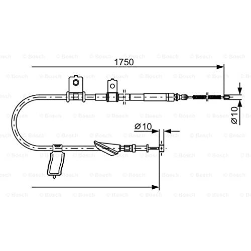 Cable de freno de mano Bosch 1987482351 original para sistema de frenado trasero