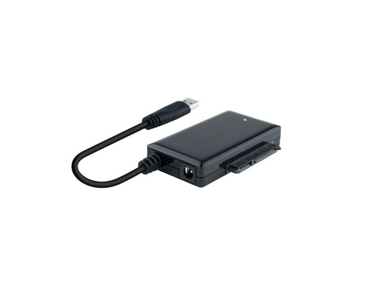 Adattatore - USB 3.0, USB-a a sata, compatibile con hard disk 2.5'' e 3.5'', nero, connetti e trasferisce dati con velocità ottimale. *
