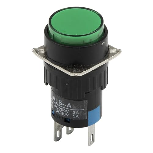 Interrupteur à bouton-poussoir rond autobloquant AL6-A-11 pour armoire électrique