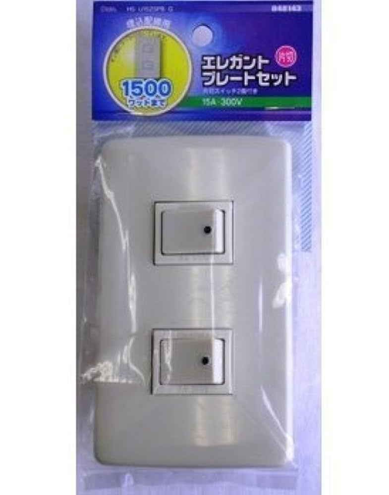 Amazon.co.jp: OHM 埋込配線用 片切 エレガント プレートセット