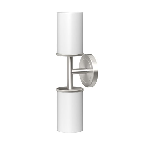 Image of Gatco 1684 Latitude II 2-Light Bathroom Vanity Sconce, Wall Mounted, Vertical or Horizontal Mount, Satin Nickel
