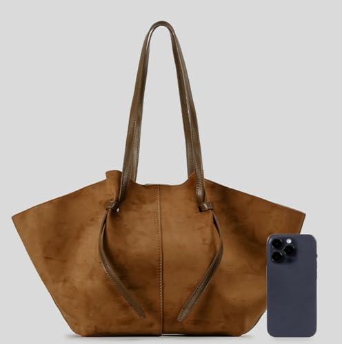 Suede Tote Bag for Women Crossbody Trendy Shoulder Bags Suede Hobo Purse Tote Handbag Casual Underarm Bag 20252