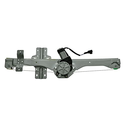 Image of TRQ Front Driver Side Power Window Motor and Regulator Assembly Power Without Express Up and Down Compatible with 2009-15 Chevrolet Traverse 2007-15 GMC Acadia 2007-10 Saturn Outlook