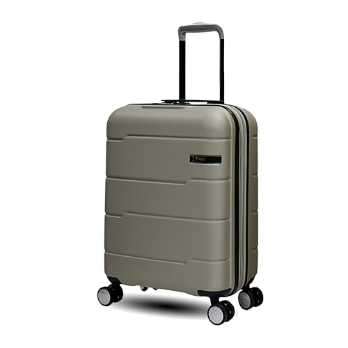 Unik REVOLUTION Maleta Cabina Rígida 55x40x20 cm, 2.8 kg, ABS Resistente y Ligera, Expandible, Ruedas Dobles 360°, Cerradura TSA, Asa Telescópica 104 cm, Ideal para Viajes y Negocios – Taupe (20')