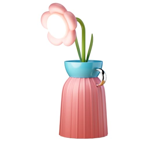 Touch Flower Night Light – Lámpara LED ABS, decoración de mesa floral | Tamaño medio con velocidades Endless Dimming Feature, Decorative Desktop Lamp For Bedroom Ambience, Dorm Setup, Kids Room