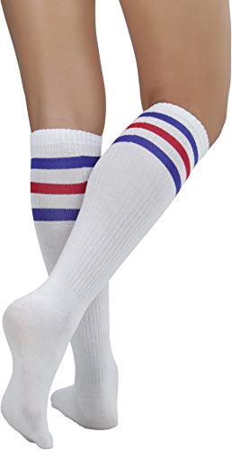 Image of ToBeInStyle Women's Knee High Socks with Striped Top