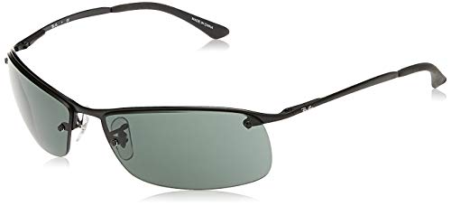 Ray-Ban mens Rb3183 Metal Sunglasses, Matte Black/Green, 63 mm US