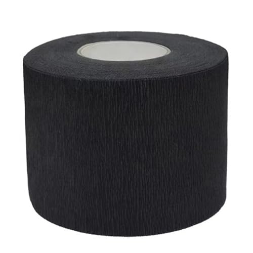 Feisate Halskrause Friseur 3 Rollen 300 Blatt, Friseur Halskrause Papier, Friseur Kreppband Hals, Hals Papier Friseur, Schwarz
