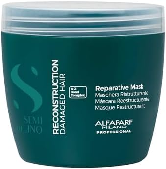 ALFAPARF MILANO Semi di Lino Reconstruction Bond Repair Hair Mask - Reparative Treatment for Colored, Bleached, or Damaged Hair - For Medium to Thick Hair - Strengthens - Color Safe