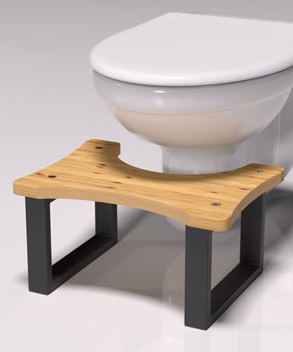 REGIS Bamboo Toilet Stool for Adults, 6.5